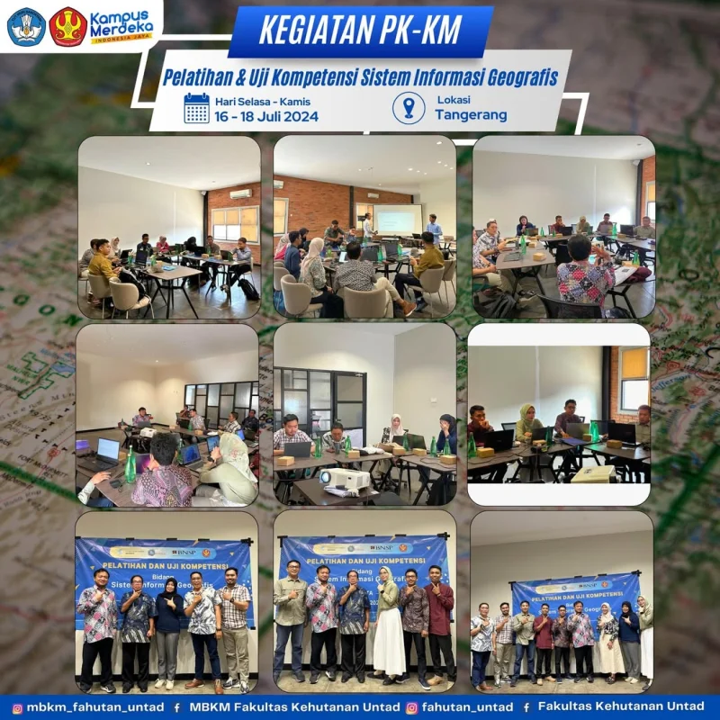 Thumbnail Program Studi S1 Kehutanan Gelar Pelatihan dan Uji Kompetensi Sistem Informasi Geografis melalui PK-KM 2024