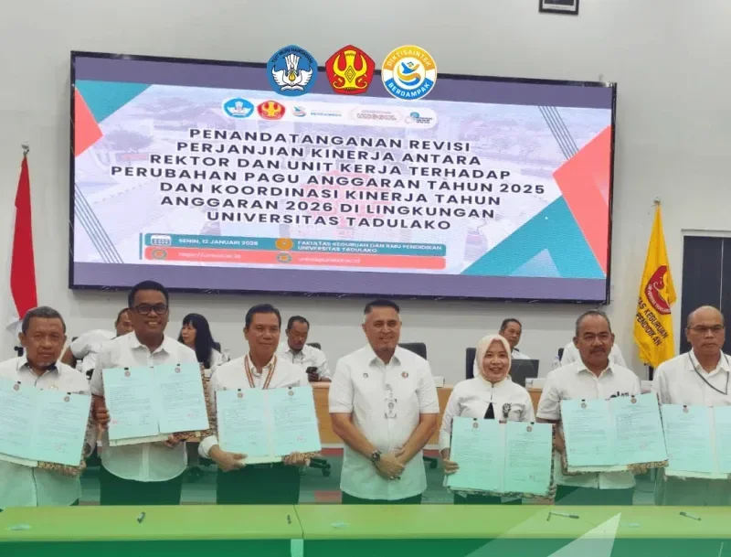 Thumbnail Dekan Fakultas Kehutanan Tandatangani Revisi Kinerja Bersama Rektor UNTAD