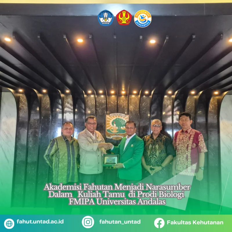 Thumbnail Akademisi Fahutan Untad Menjadi Narasumber Kuliah Tamu di Prodi Biologi FMIPA Universitas Andalas