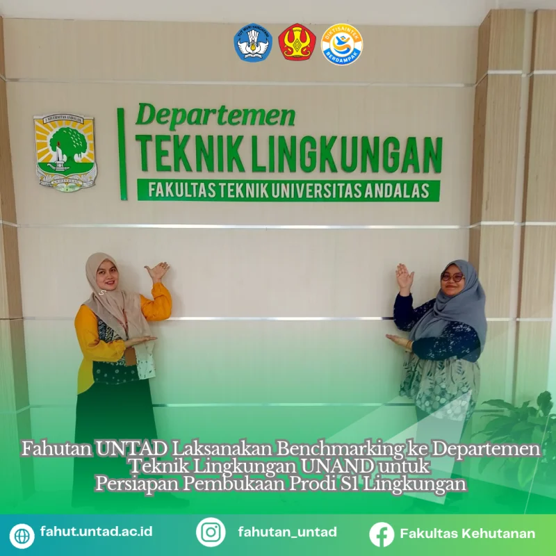 Thumbnail Fahutan UNTAD Laksanakan Benchmarking ke Departemen Teknik Lingkungan UNAND untuk Persiapan Pembukaan Prodi S1 Lingkungan